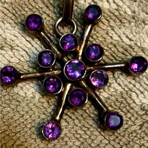 Sterling and Amethyst Pendant and Choker